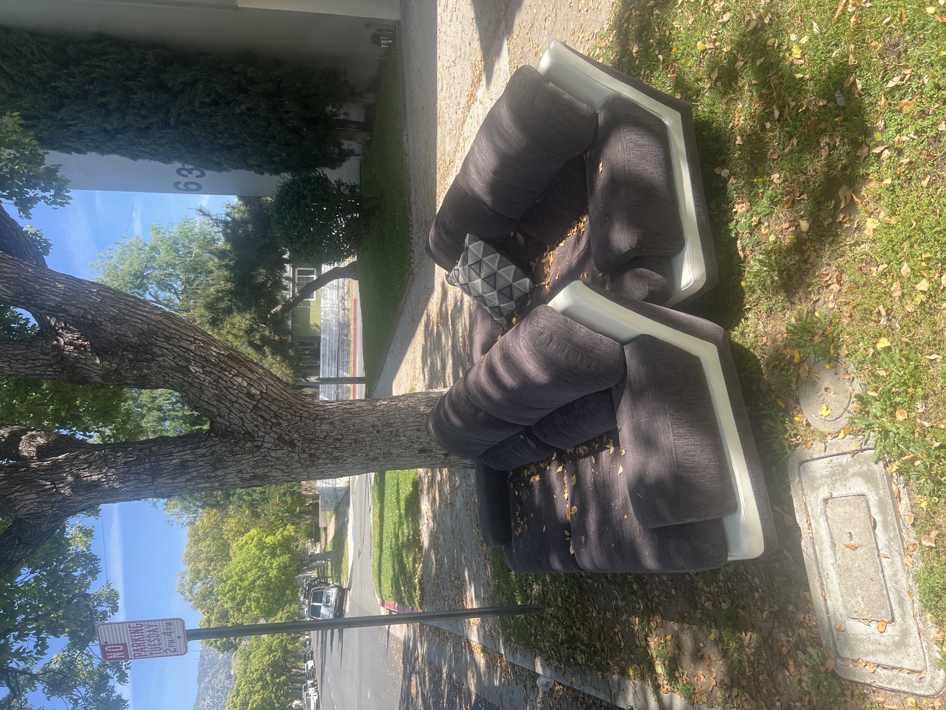 Free sofa for curbside pickup